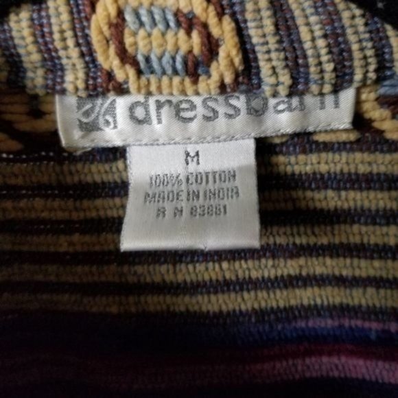 VINTAGE Dress Barn Button Jacket Womens Medium Striped Retro Knit Coat - Picture 3 of 9